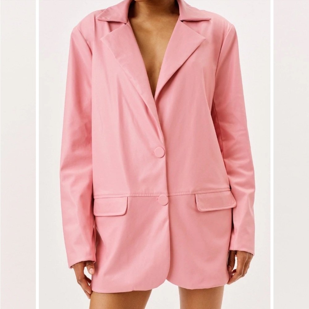 NWT For Love & Lemons Talia Boyfriend Blazer in Pink